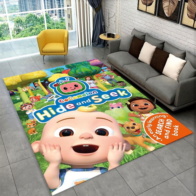 Kids Outdoor Area - Alfombra Antideslizante de Dibujos Animados de