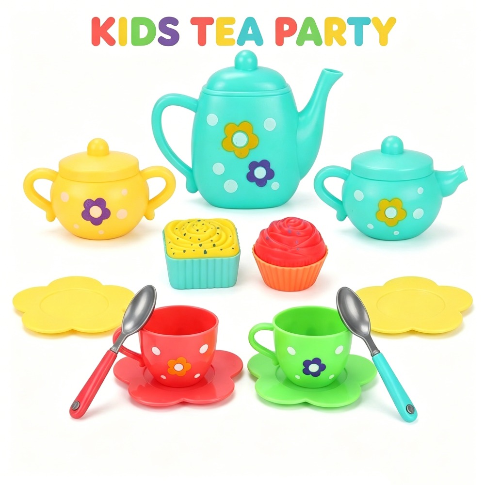 Kids Outdoor Kitchen Accessories - Juego de Té de Juguete para