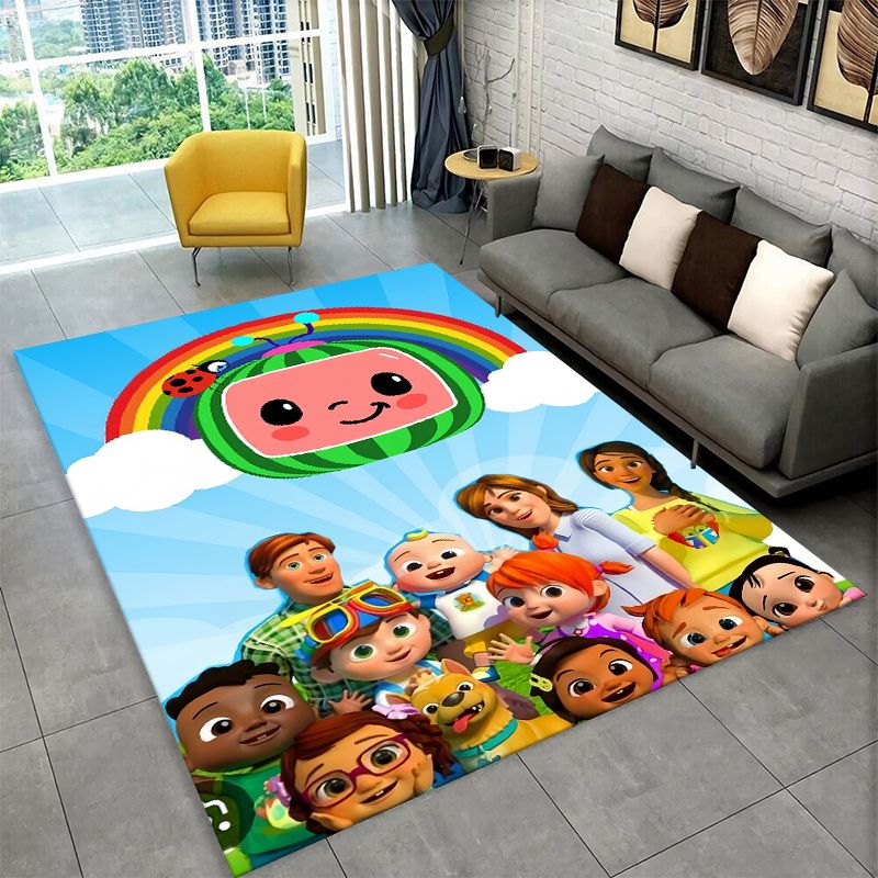 Kids Outdoor Area - Alfombra Antideslizante de Dibujos Animados de